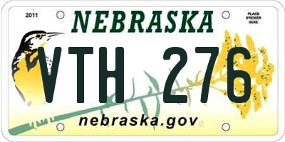 NE license plate VTH276