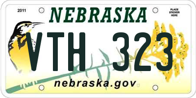 NE license plate VTH323