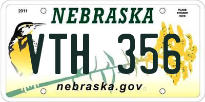 NE license plate VTH356