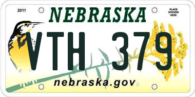NE license plate VTH379