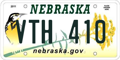 NE license plate VTH410