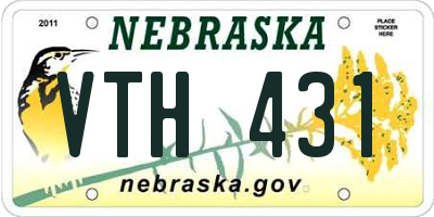 NE license plate VTH431