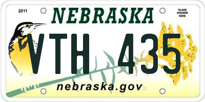 NE license plate VTH435