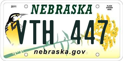 NE license plate VTH447