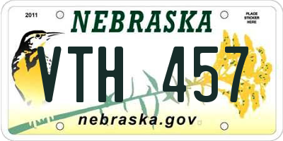 NE license plate VTH457