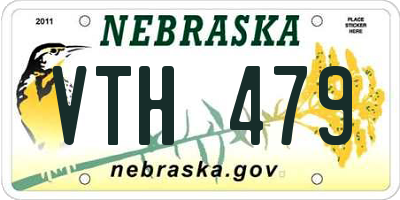 NE license plate VTH479