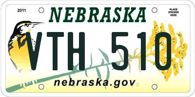 NE license plate VTH510