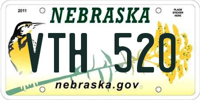NE license plate VTH520