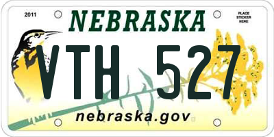 NE license plate VTH527