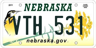 NE license plate VTH531