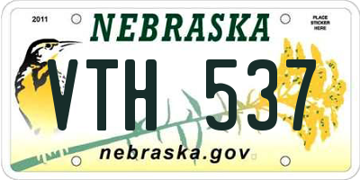 NE license plate VTH537