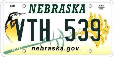 NE license plate VTH539