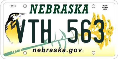 NE license plate VTH563