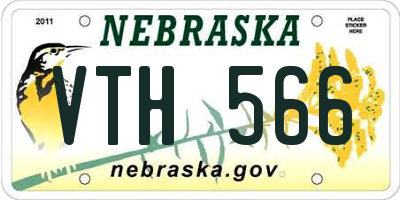 NE license plate VTH566