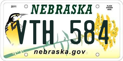 NE license plate VTH584