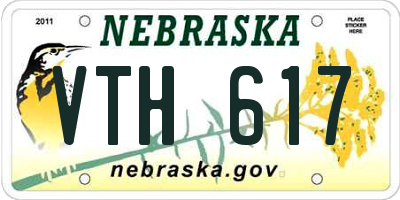 NE license plate VTH617