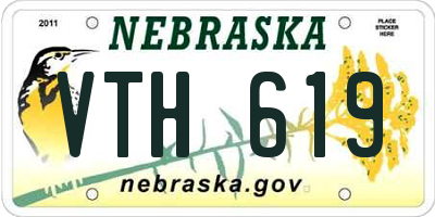 NE license plate VTH619