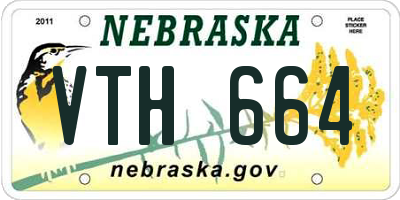 NE license plate VTH664