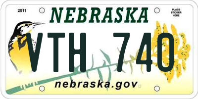 NE license plate VTH740