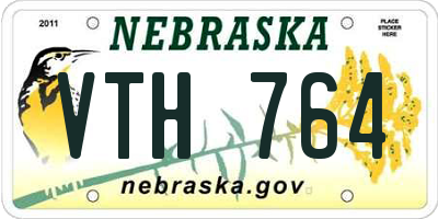 NE license plate VTH764