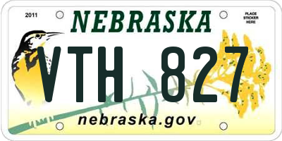 NE license plate VTH827
