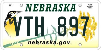 NE license plate VTH897