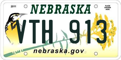 NE license plate VTH913