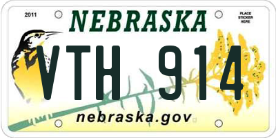 NE license plate VTH914