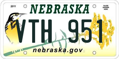 NE license plate VTH951