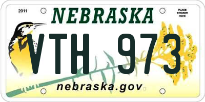 NE license plate VTH973