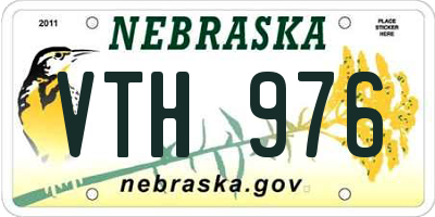 NE license plate VTH976