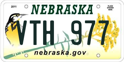 NE license plate VTH977