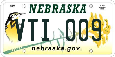 NE license plate VTI009