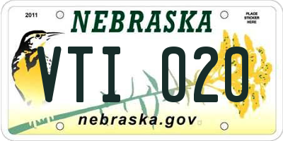 NE license plate VTI020