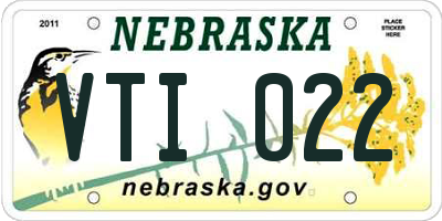 NE license plate VTI022