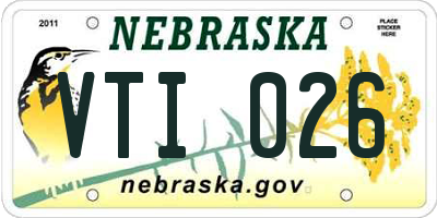 NE license plate VTI026