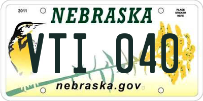 NE license plate VTI040