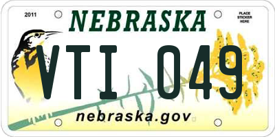 NE license plate VTI049
