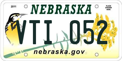 NE license plate VTI052