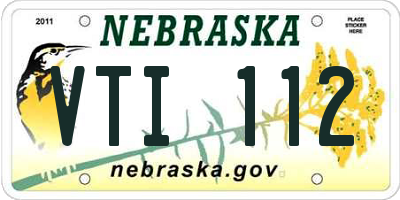 NE license plate VTI112