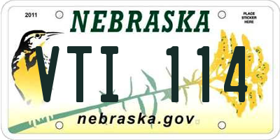 NE license plate VTI114