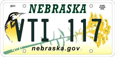 NE license plate VTI117