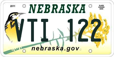 NE license plate VTI122
