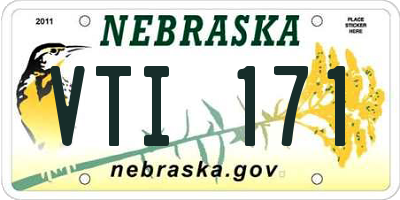 NE license plate VTI171