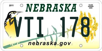NE license plate VTI178