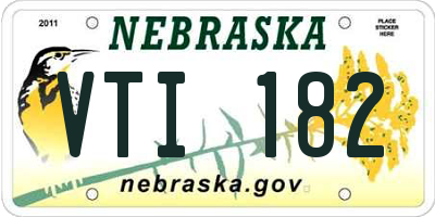 NE license plate VTI182