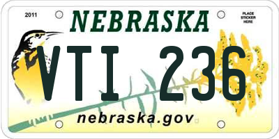 NE license plate VTI236
