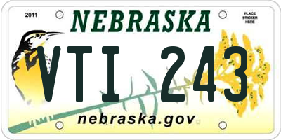 NE license plate VTI243
