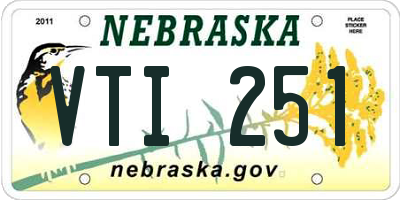 NE license plate VTI251