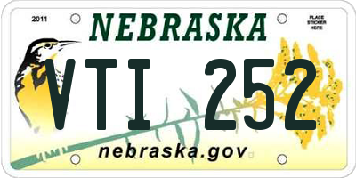 NE license plate VTI252